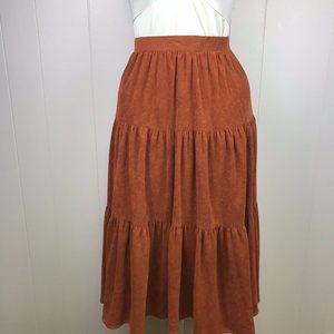 Vintage Boho Three Tier Ruffle Prairie Skirt